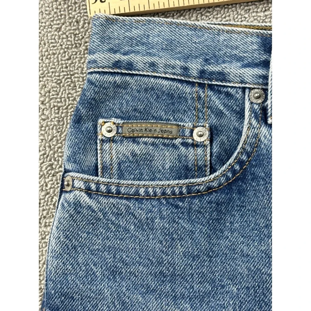Vintage Calvin Klein Jeans 8 Blue High Waisted Straight Leg 100% Cotton Denim‎
